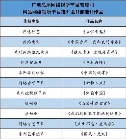 網(wǎng)絡(luò)視聽司召開精品節(jié)目推介會(huì) 11個(gè)項(xiàng)目發(fā)布最新進(jìn)展，共繪信息網(wǎng)絡(luò)傳播視聽節(jié)目發(fā)展藍(lán)圖